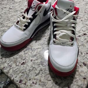 Nike Air Men's White and Red Sneakers